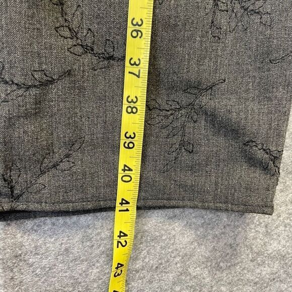 Harold's Dress Women's Size 8 Gray Wool Sleeveless Floral Pencil Embroidered EUC - Picture 7 of 16